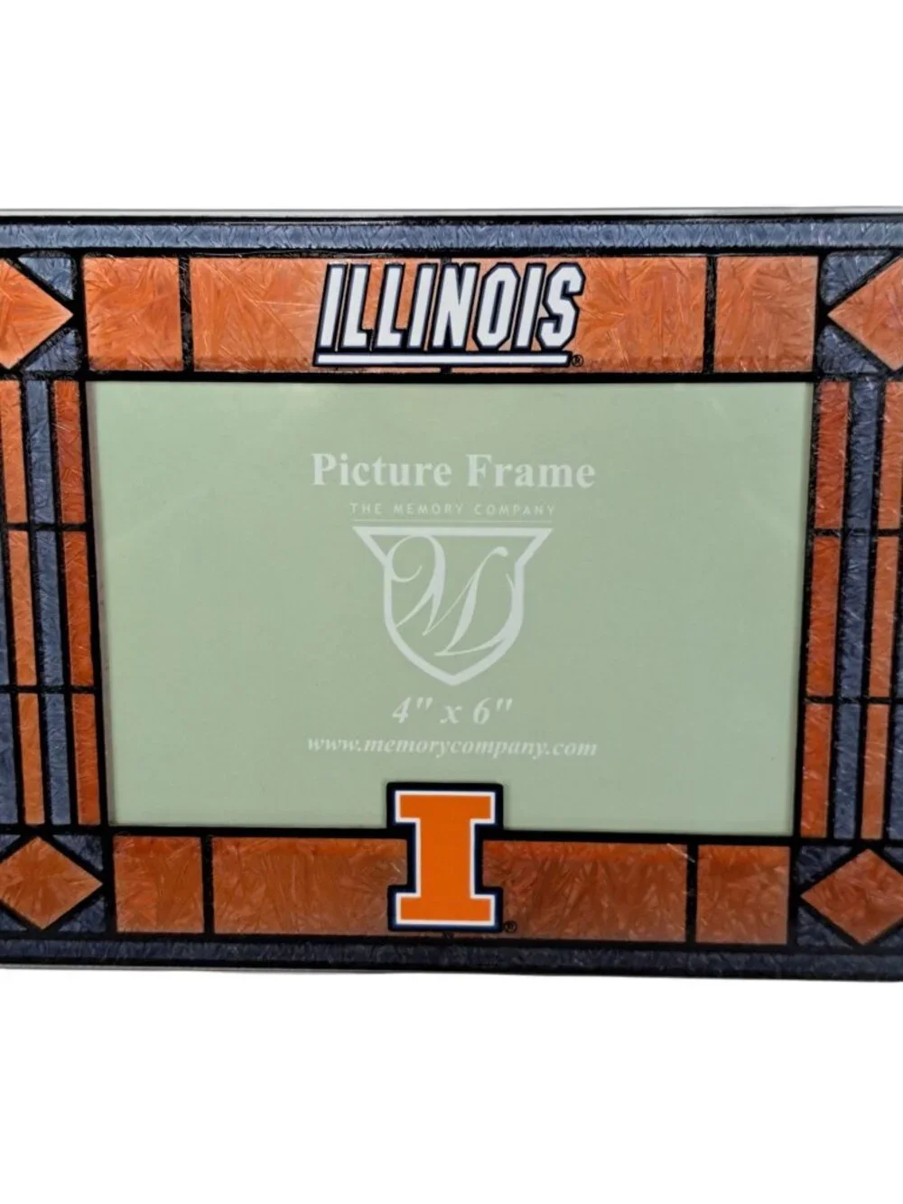 Illinois Fighting 4x6 Stained Glass Picture Frame The Memory Company College